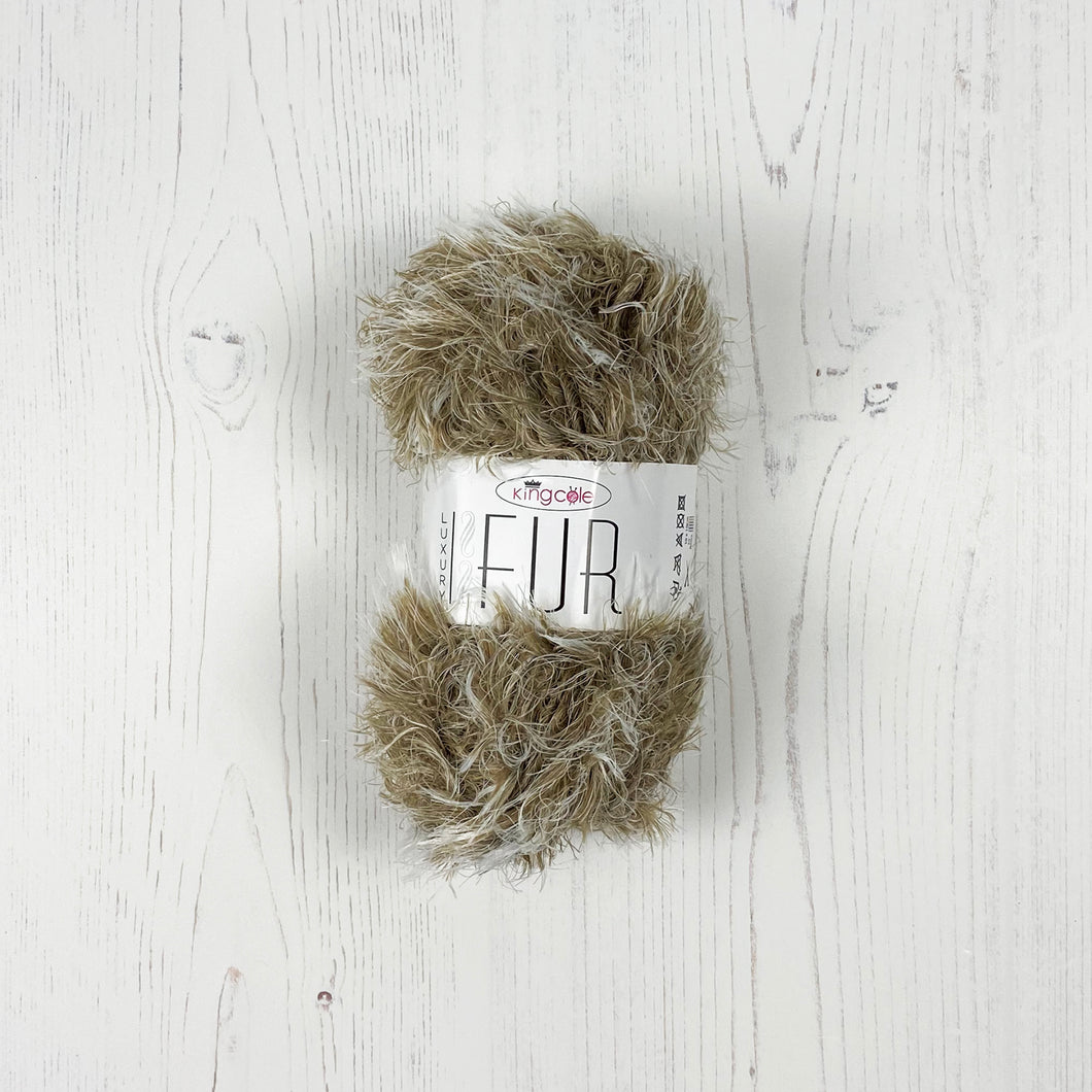 Yarn: Beige Faux Fur Yarn, Impala, 100g