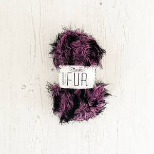 Yarn: Pink Faux Fur Yarn, Ostrich, 100g