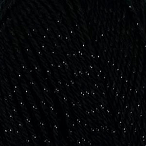 DK Yarn: Jet Black Glitz, 100g