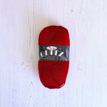 Load image into Gallery viewer, DK Yarn: Flame Red Glitz, 100g
