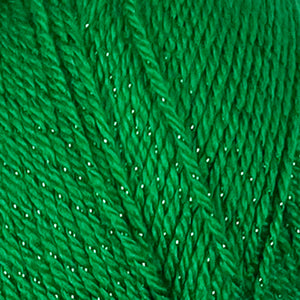 DK Yarn: Christmas Green Glitz, 100g