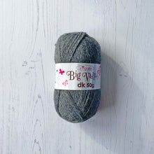 Load image into Gallery viewer, DK Yarn: King Cole Big Value, Grey, 50g
