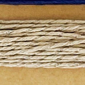 Hemptique 100% Hemp Cord, 4 x 9.1m, 1mm wide. Colour: Americana Silver
