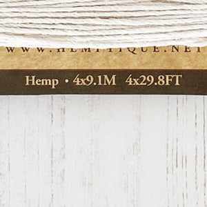 Hemptique 100% Hemp Cord, 4 x 9.1m, 1mm wide. Colour: Aquamarine