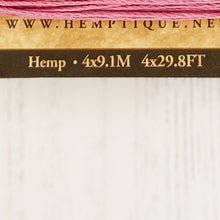 Load image into Gallery viewer, Hemptique 100% Hemp Cord, 4 x 9.1m, 1mm wide. Colour: Berry Bar
