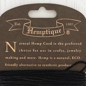 Hemptique 100% Hemp Cord, 4 x 9.1m, 1mm wide. Colour: Earthy