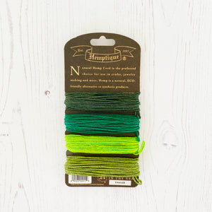 Hemptique 100% Hemp Cord, 4 x 9.1m, 1mm wide. Colour: Emerald