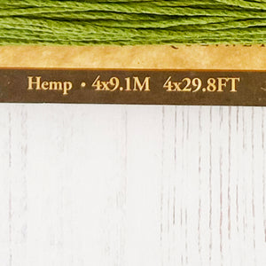 Hemptique 100% Hemp Cord, 4 x 9.1m, 1mm wide. Colour: Emerald