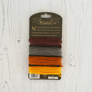 Hemptique 100% Hemp Cord, 4 x 9.1m, 1mm wide. Colour: Harvest