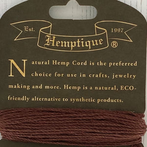 Hemptique 100% Hemp Cord, 4 x 9.1m, 1mm wide. Colour: Harvest