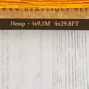 Hemptique 100% Hemp Cord, 4 x 9.1m, 1mm wide. Colour: Harvest