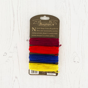 Hemptique 100% Hemp Cord, 4 x 9.1m, 1mm wide. Colour: Heat Wave