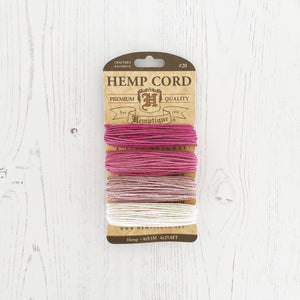 Hemptique 100% Hemp Cord, 4 x 9.1m, 1mm wide. Colour: Ruby