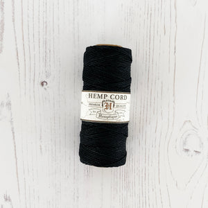 Hemptique 100% Hemp Cord: Black, 5 or 10m Lengths, 1mm wide