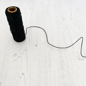 Hemptique 100% Hemp Cord: Black, 5 or 10m Lengths, 1mm wide