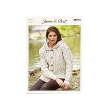 Load image into Gallery viewer, Knitting Pattern: Aran Hooded Jacket for Ladies
