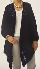 Load image into Gallery viewer, Knitting Pattern: Ladies Waterfall Lace Cardigan in DK Yarn
