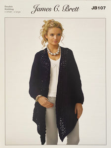 Knitting Pattern: Ladies Waterfall Lace Cardigan in DK Yarn