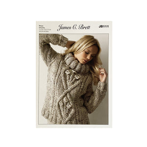 Knitting Pattern: Ladies Cable Jumper in Mega Chunky Yarn