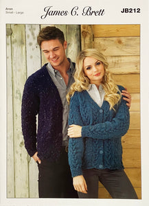 Knitting Pattern: Adult Aran Cardigans