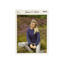 Load image into Gallery viewer, Knitting Pattern: Ladies Cable Sweater in Super Chunky Yarn

