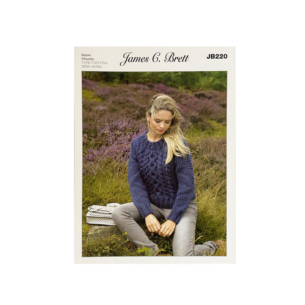 Knitting Pattern: Ladies Cable Sweater in Super Chunky Yarn