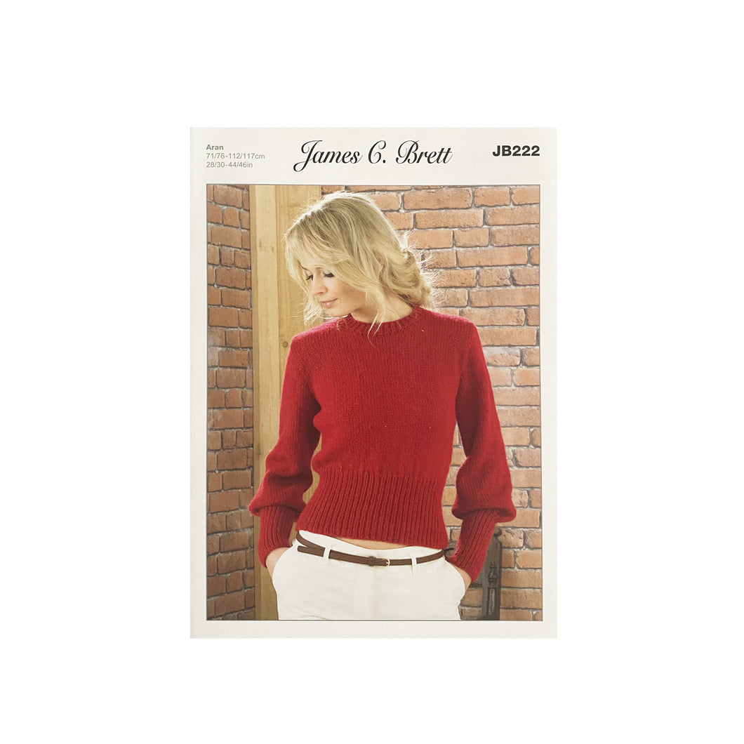 Knitting Pattern: Ladies Aran Sweater
