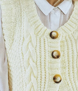 Knitting Pattern: Ladies Aran Waistcoat