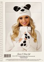 Load image into Gallery viewer, Knitting Pattern: Owl and Panda Hat and Fingerless Gloves for Adults in DK Yarn
