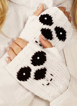 Load image into Gallery viewer, Knitting Pattern: Owl and Panda Hat and Fingerless Gloves for Adults in DK Yarn
