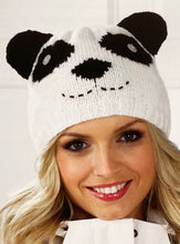 Load image into Gallery viewer, Knitting Pattern: Owl and Panda Hat and Fingerless Gloves for Adults in DK Yarn
