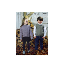 Load image into Gallery viewer, NEW Knitting Pattern: Aran Sweater and Slipover for Children
