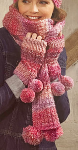 Knitting Pattern: Scarf, Hat and Wrist Warmers for Ladies in Chunky Yarn