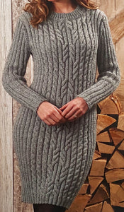 Knitting Pattern: Ladies Aran Dress and Sweater