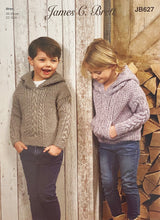 Load image into Gallery viewer, Knitting Pattern: Hooded Sweater for Kids in Aran Yarn
