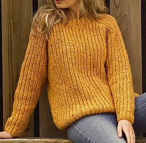 Knitting Pattern: Ladies Fisherman's Rib Jumper and Jacket in Chunky Yarn