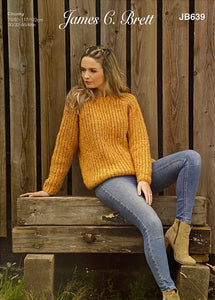 Knitting Pattern: Ladies Fisherman's Rib Jumper and Jacket in Chunky Yarn