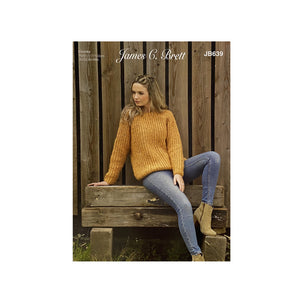 Knitting Pattern: Ladies Fisherman's Rib Jumper and Jacket in Chunky Yarn