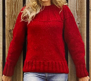 Knitting Pattern: Ladies Sweater in Chunky Yarn