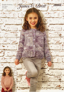 Knitting Pattern: Girls Cardigan and Sweater with Lace Detail for 3-12 Year Olds
