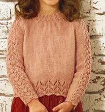 Load image into Gallery viewer, Knitting Pattern: Girls Cardigan and Sweater with Lace Detail for 3-12 Year Olds
