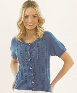 Knitting Pattern: Ladies Summer Cardigan in Cotton DK Yarn