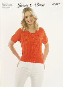 Knitting Pattern: Ladies Summer Cardigan in Cotton DK Yarn