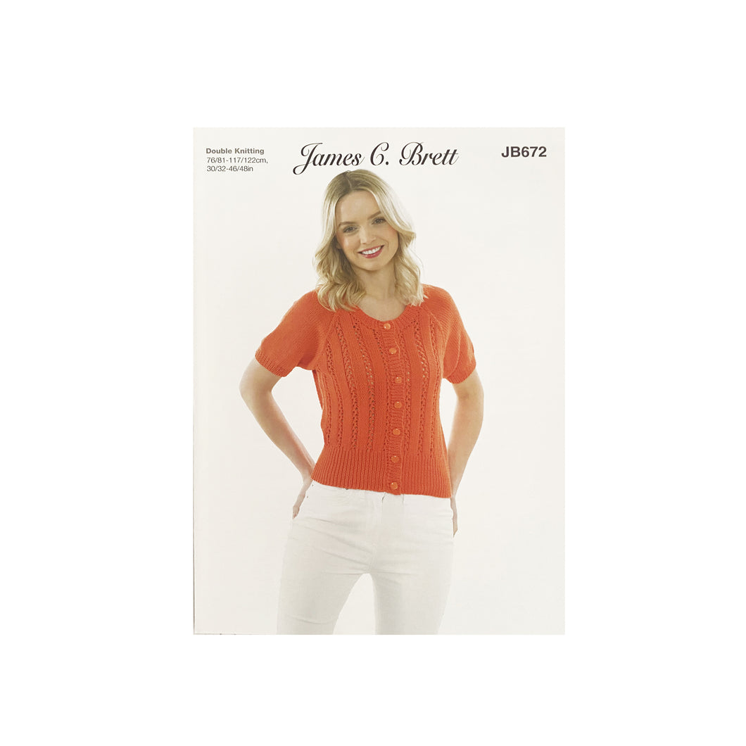 Knitting Pattern: Ladies Summer Cardigan in Cotton DK Yarn