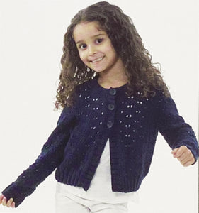 Knitting Pattern: Cotton Cardigan for Girls 3-13 Years