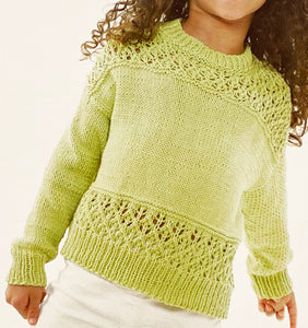 Knitting Pattern: Cotton Sweater for 3-13 Years