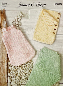 Knitting Pattern: Baby Sleeping Bag and Shawl for 0-18 Months