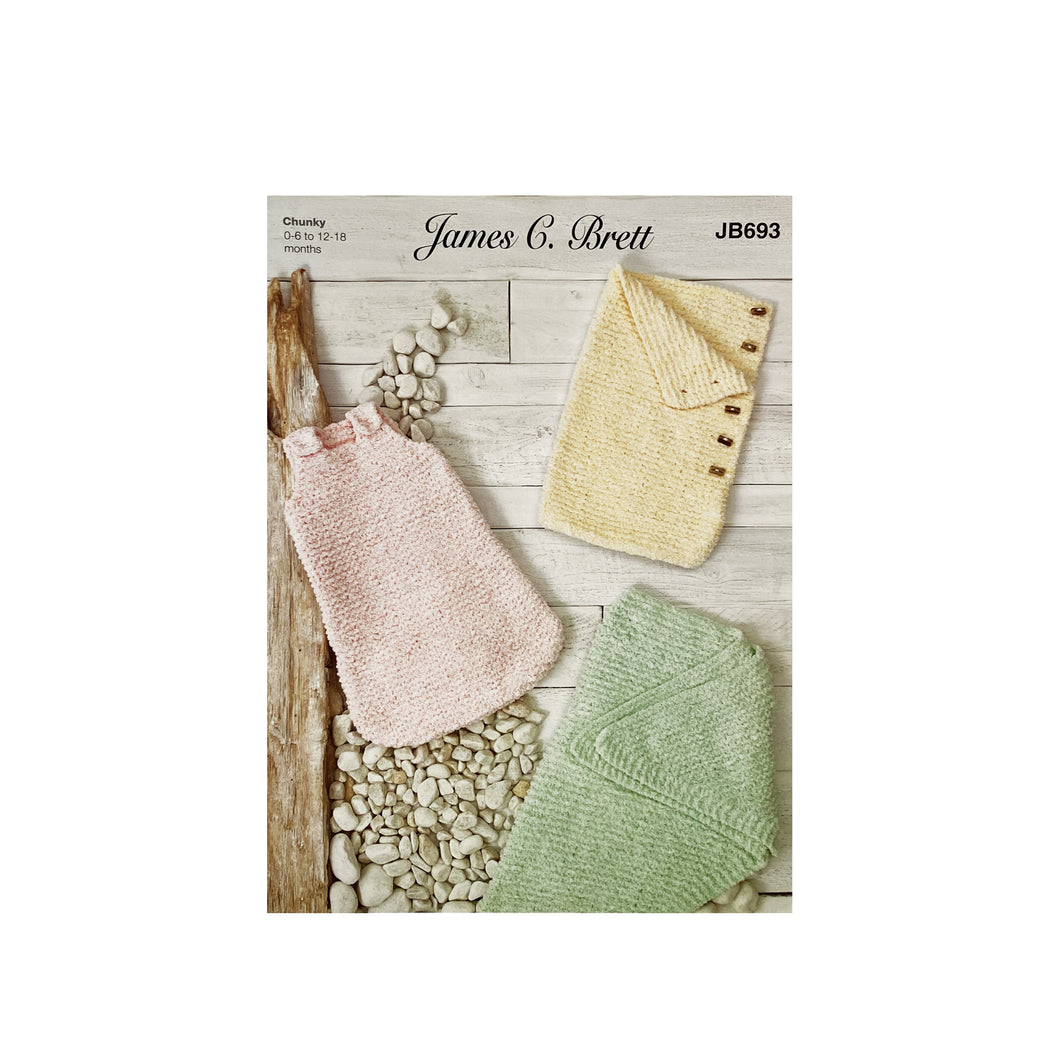 Knitting Pattern: Baby Sleeping Bag and Shawl for 0-18 Months