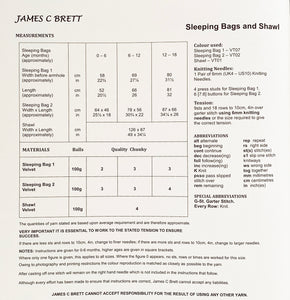 Knitting Pattern: Baby Sleeping Bag and Shawl for 0-18 Months