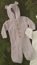 Load image into Gallery viewer, Knitting Pattern: Baby All-in-one Bear and Rabbit Suits in Chunky Yarn
